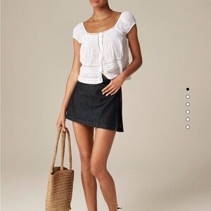 J crew denim skort size 6 NWT